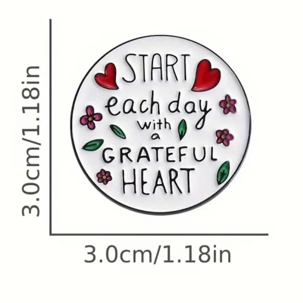Grateful Heart backpack  Pin Brooch